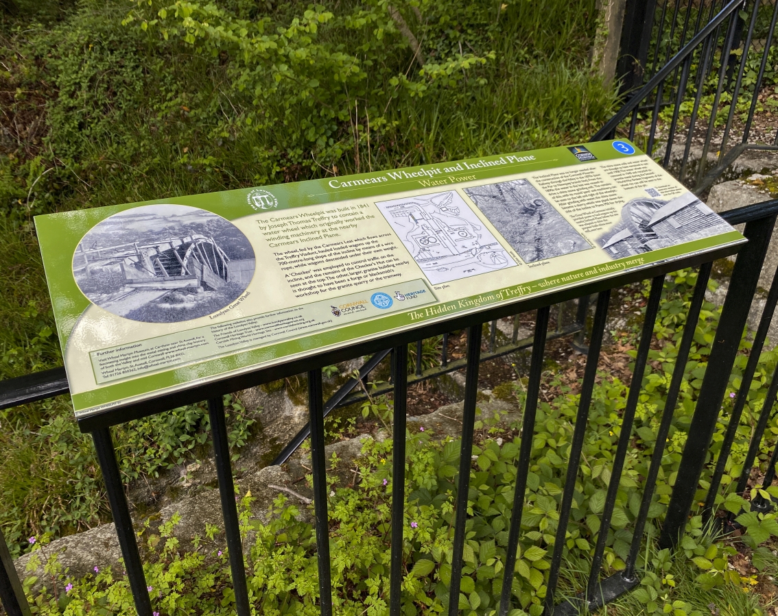 Information panel at the Carmears Wheelpit and Inclined Plane